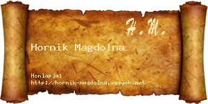 Hornik Magdolna névjegykártya